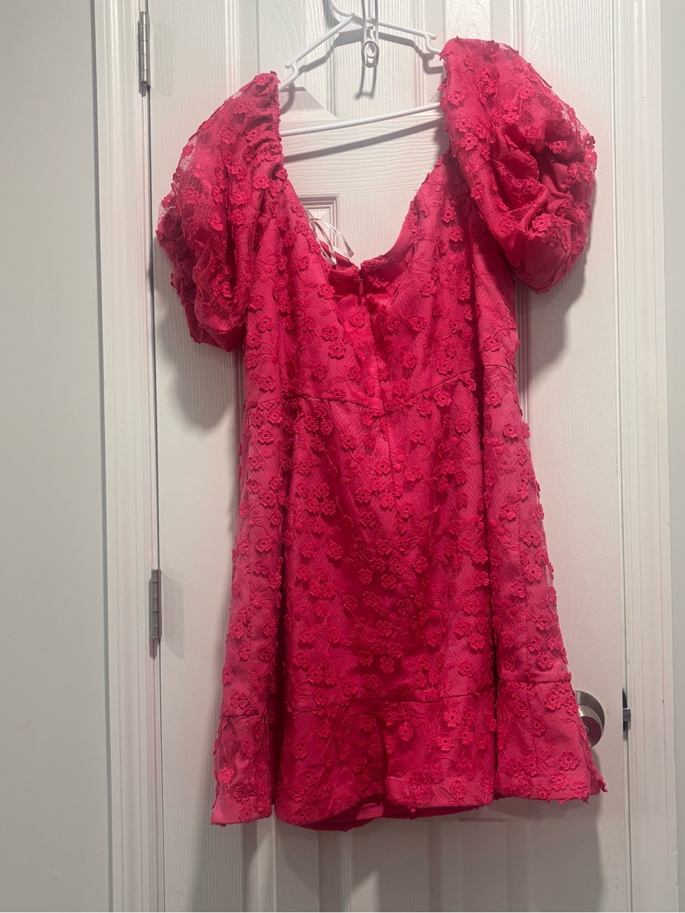🩵City Chic Hot Pink Draped Neck Mini Dress - Picture 4 of 13